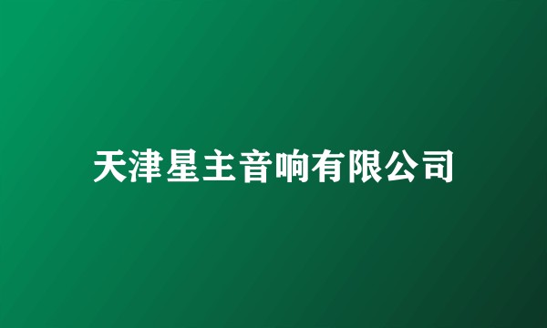 天津星主音响有限公司