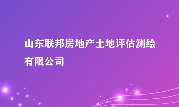 山东联邦房地产土地评估测绘有限公司