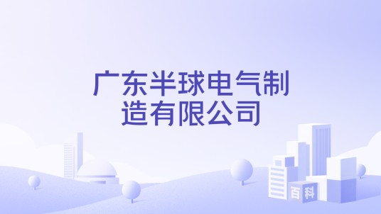广东半球电气制造有限公司