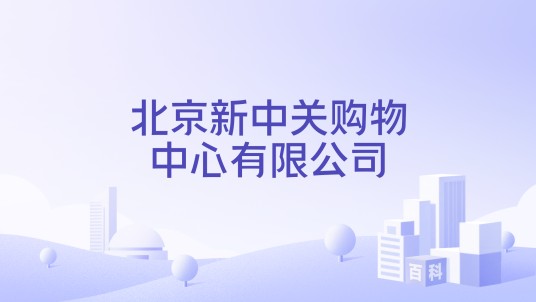 北京新中关购物中心有限公司