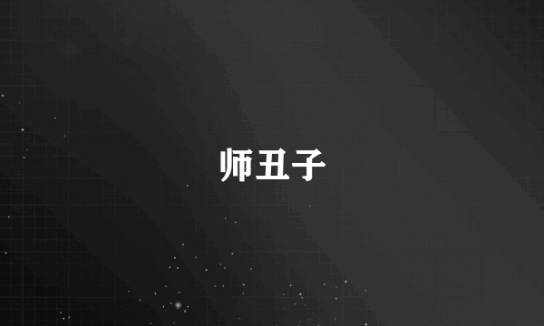 师丑子