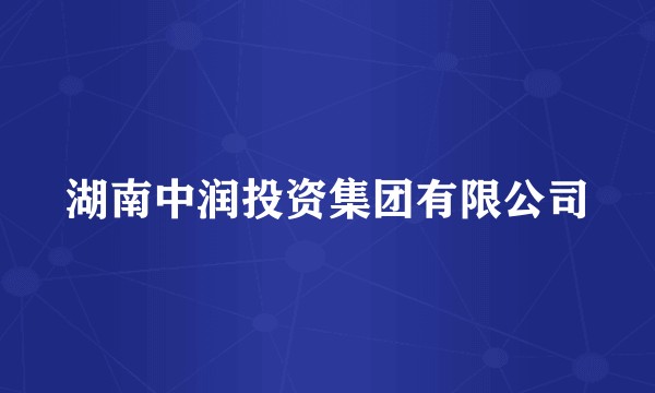 湖南中润投资集团有限公司