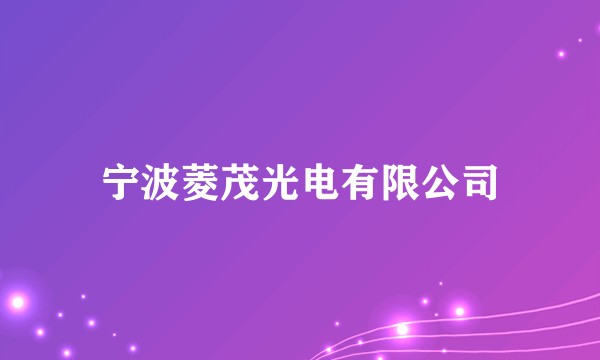 宁波菱茂光电有限公司