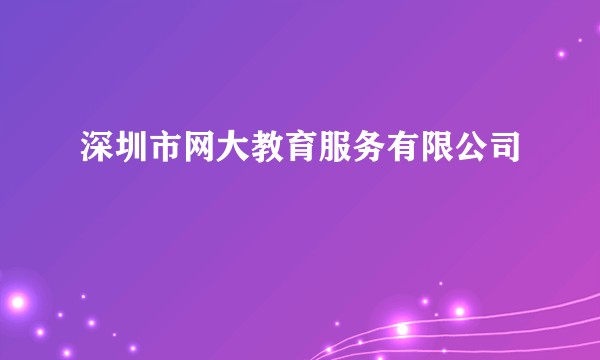 深圳市网大教育服务有限公司