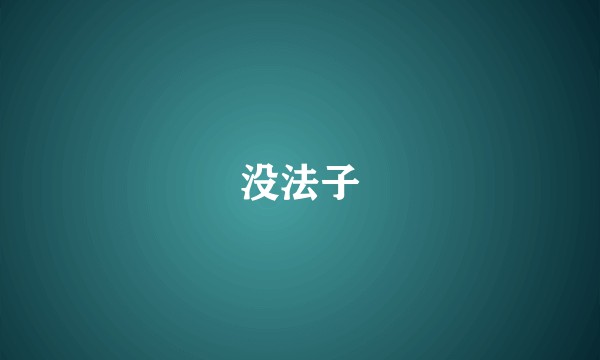 没法子