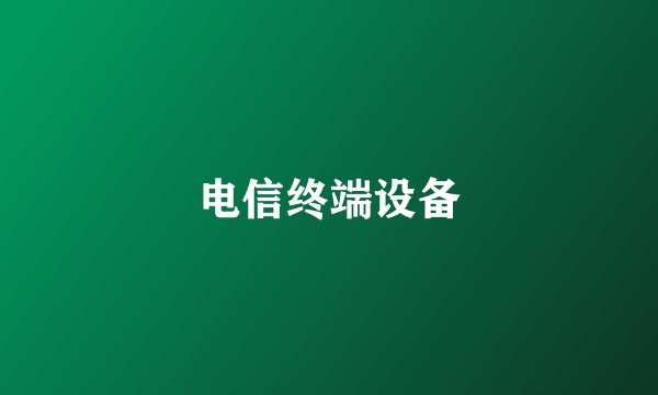 电信终端设备