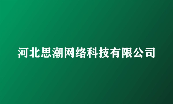河北思潮网络科技有限公司