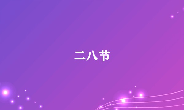 二八节