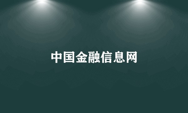 中国金融信息网