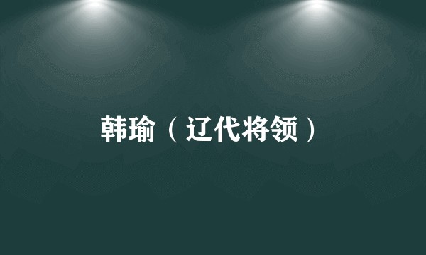 韩瑜（辽代将领）