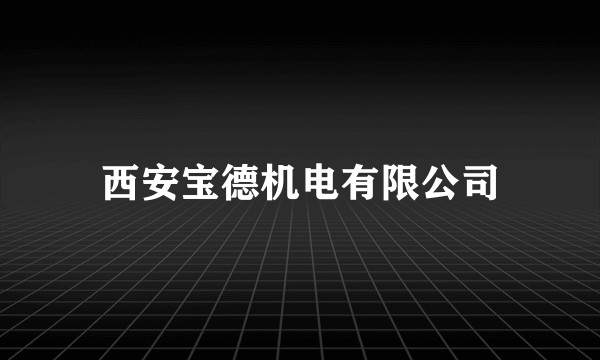 西安宝德机电有限公司