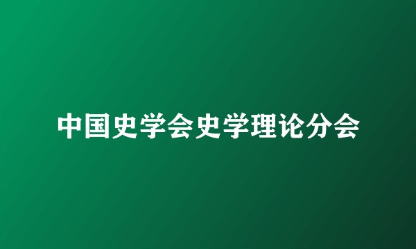 中国史学会史学理论分会