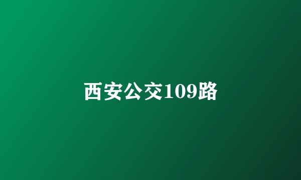 西安公交109路
