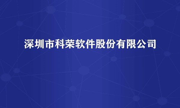 深圳市科荣软件股份有限公司
