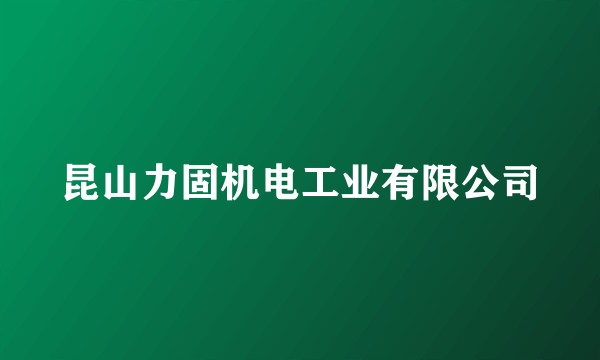 昆山力固机电工业有限公司