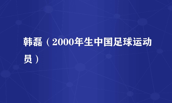 韩磊（2000年生中国足球运动员）
