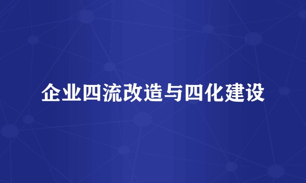 企业四流改造与四化建设