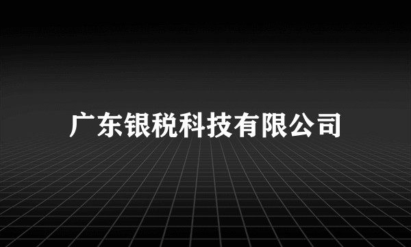 广东银税科技有限公司