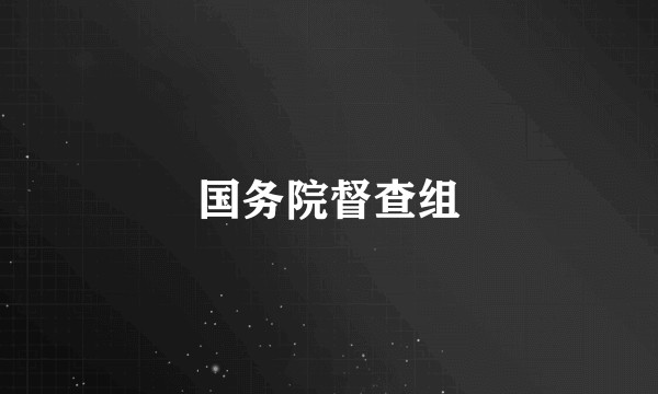 国务院督查组