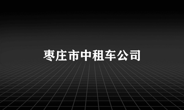 枣庄市中租车公司