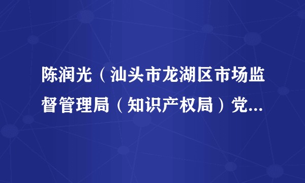 陈润光（汕头市龙湖区市场监督管理局（知识产权局）党组副书记、副局长、二级主任科员）