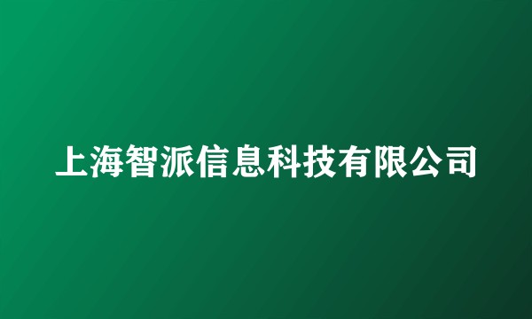 上海智派信息科技有限公司