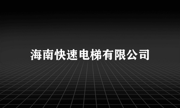 海南快速电梯有限公司
