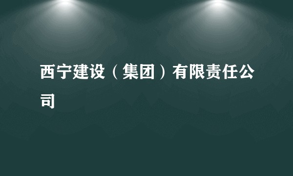 西宁建设（集团）有限责任公司