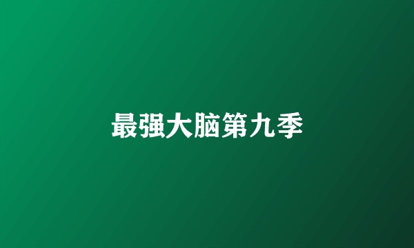 最强大脑第九季