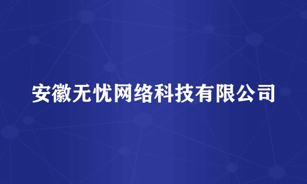 安徽无忧网络科技有限公司