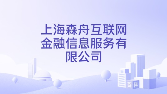 上海森舟互联网金融信息服务有限公司