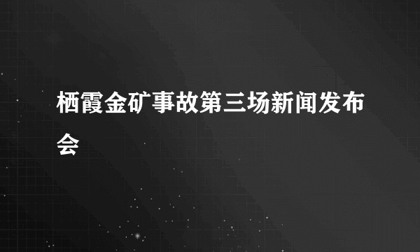 栖霞金矿事故第三场新闻发布会