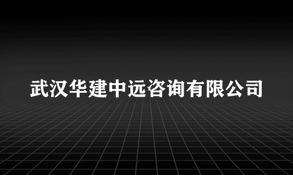 武汉华建中远咨询有限公司