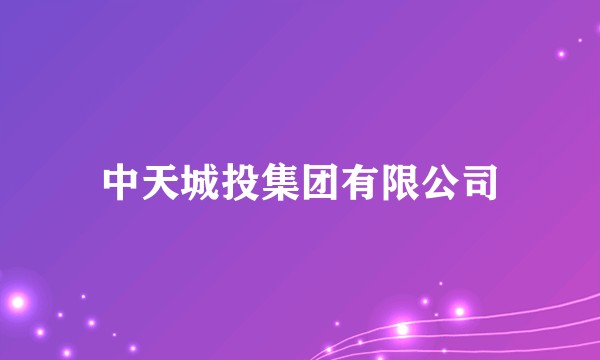 中天城投集团有限公司