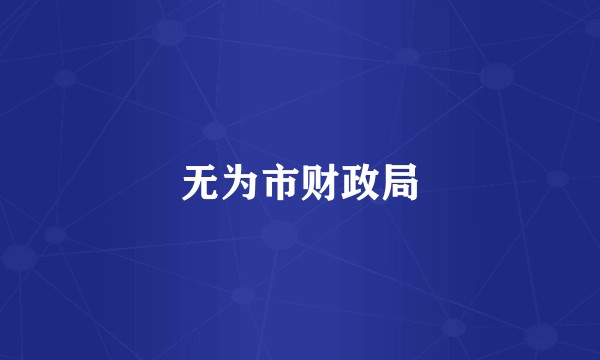 无为市财政局
