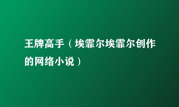 王牌高手（埃霏尔埃霏尔创作的网络小说）