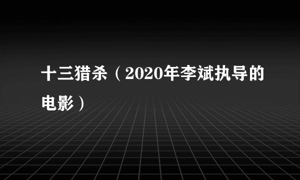 十三猎杀（2020年李斌执导的电影）