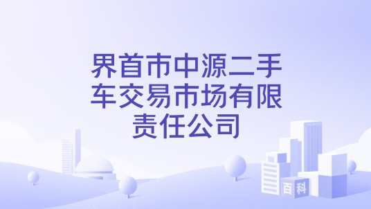 界首市中源二手车交易市场有限责任公司
