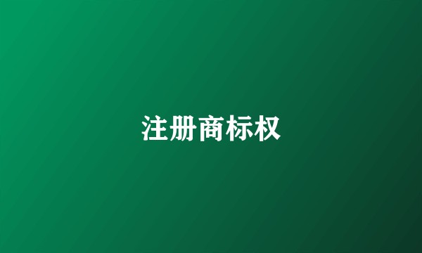 注册商标权