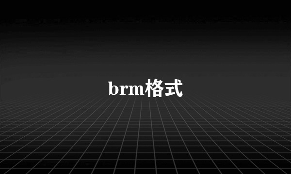 brm格式