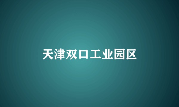 天津双口工业园区