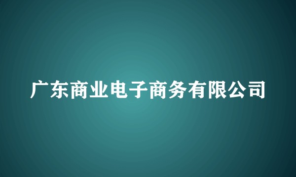 广东商业电子商务有限公司