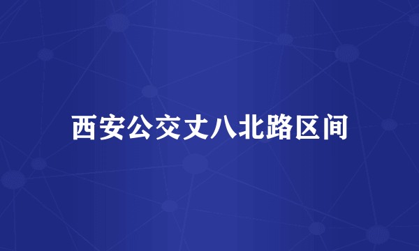西安公交丈八北路区间