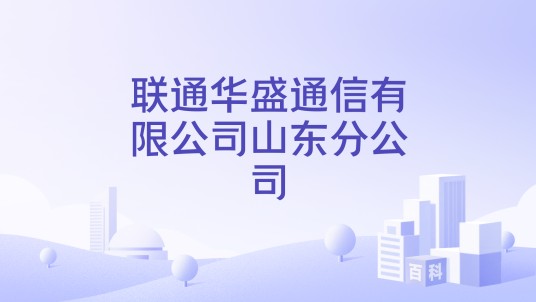 联通华盛通信有限公司山东分公司