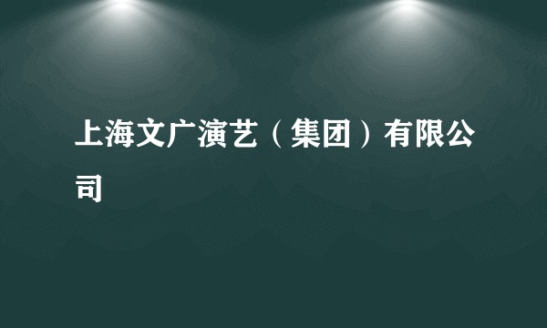 上海文广演艺（集团）有限公司