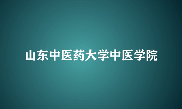 山东中医药大学中医学院