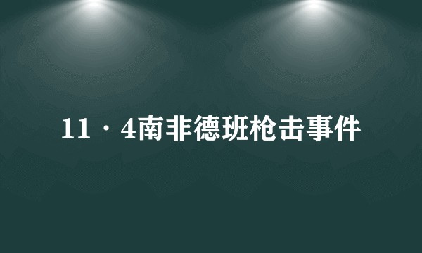 11·4南非德班枪击事件