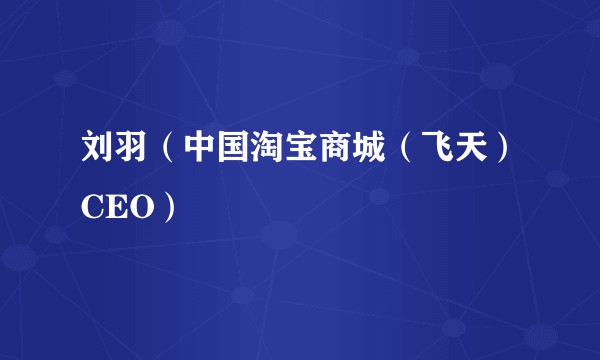 刘羽（中国淘宝商城（飞天）CEO）