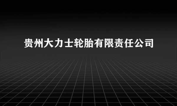 贵州大力士轮胎有限责任公司