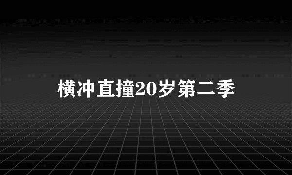 横冲直撞20岁第二季